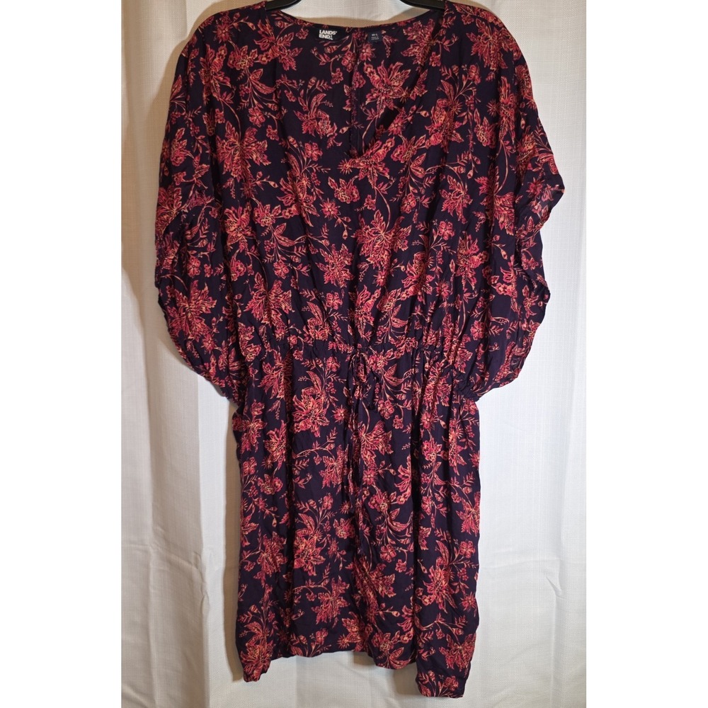 Lands' End Ladies Swim Cover-Up Size M/L‎ Floral